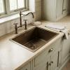 Pure.Sink Luxion PVD Antique Bronze sink 36x40 cm undermount, flush mount, and top mount with bottom rack PLX3640-64